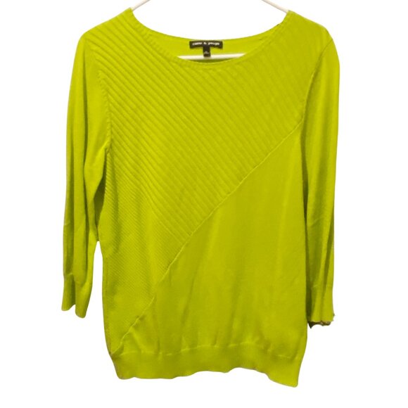 Cable and Gauge green knit top size XL - Picture 2 of 7